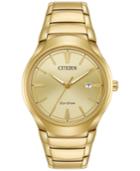 Citizen Men's Eco-drive Dress Gold-tone Stainless Steel Bracelet Watch 40mm Aw1552-54p