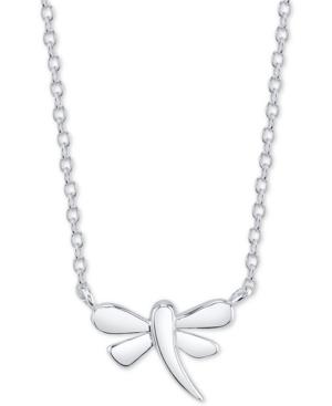Unwritten Dragonfly Pendant Necklace In Sterling Silver
