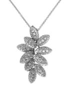 Bouquet By Effy Diamond Pave Leaf Pendant (9/10 Ct. T.w.) In 14k White Gold