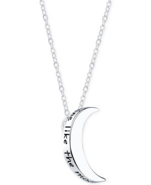 Unwritten "shine Like The Moon" Pendant Necklace In Sterling Silver