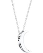 Unwritten "shine Like The Moon" Pendant Necklace In Sterling Silver