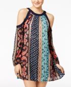 American Rag Printed Cold-shoulder Dress, Only At Macy's