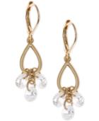 Lonna & Lilly Gold-tone Teardrop Shaky Drop Earrings