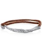 T.r.u. Silver-tone Leather Cuff Bracelet