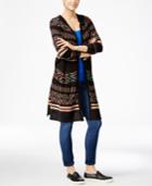 Hooked Up By Iot Juniors' Hooded Midi Cardigan