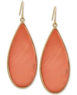 Kenneth Cole Gold-tone Large Teardrop Shell-inspired Drop Earrings