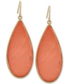 Kenneth Cole Gold-tone Large Teardrop Shell-inspired Drop Earrings