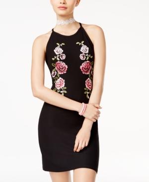 Planet Gold Juniors' Rose-print Tank Dress