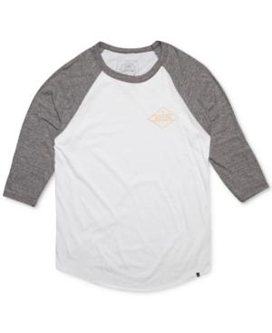 Rip Curl Men's Undertow Custom Graphic-print Logo Raglan-sleeve T-shirt