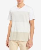 Calvin Klein Jeans Men's Heather Colorblocked V-neck T-shirt