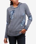 Lucky Brand Cotton Floral-embroidered Hoodie