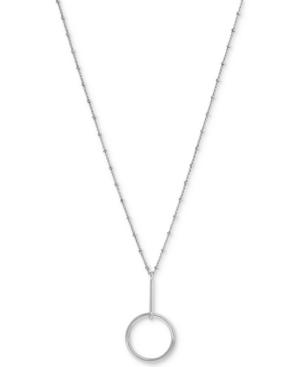 Vince Camuto Silver-tone Drop Circle Pendant Necklace