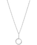 Vince Camuto Silver-tone Drop Circle Pendant Necklace