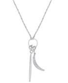 Inc International Concepts Silver-tone Long Charm Pendant Necklace, Created For Macy's