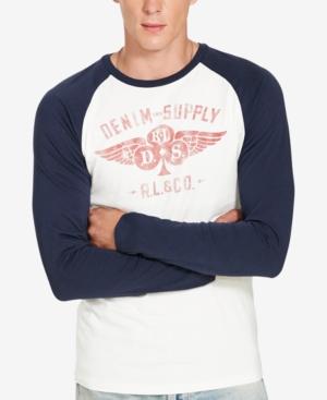 Denim & Supply Ralph Lauren Men's Graphic Long-sleeve Baseball T-shirt