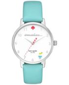 Kate Spade New York Women's Metro Island Turquoise Leather Strap Watch 34mm Ksw1104