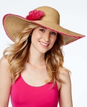 Nine West Fringe Floral Super Floppy Hat
