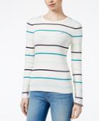 Tommy Hilfiger Bacall Striped Knit Top, Only At Macy's