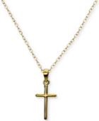 Giani Bernini Cross Pendant Necklace In 18k Gold-plated Sterling Silver, Created For Macy's
