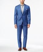 Vince Camuto Men's Slim-fit Medium Blue Chambray Suit