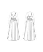 Customize: Switch To V-neck - Fame And Partners Plunging V-neck Metallic Dress
