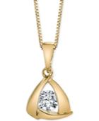 Sirena Diamond Triangle Pendant Necklace (1/5 Ct. T.w.) In 14k Gold Or White Gold