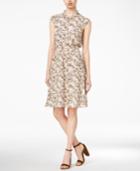 Maison Jules Printed Flutter-detail Dress, Only At Macy's