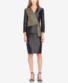 Tahari Asl Metallic Asymmetrical Skirt Suit