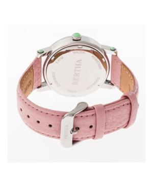 Bertha Quartz Betsy Collection Silver And Pink Leather Watch 38mm
