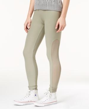 No Comment Juniors' Mesh-panel Leggings