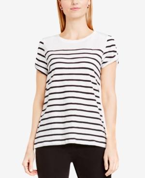 Vince Camuto Striped Split-sleeve Top