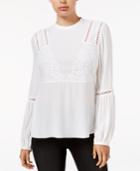 Guess Luscia Embroidered Peasant Top