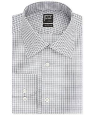 Ike Behar Grey Check Dress Shirt