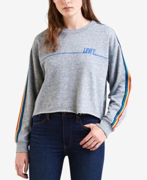 Levi's Rainbow-striped Cropped Sweatshirt