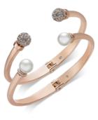 Charter Club Rose Gold-tone 2-pc. Imitation Pearl Bracelet