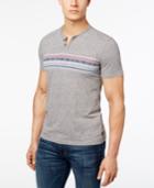 Lucky Brand Men's Stripe Split Neck T-shirt