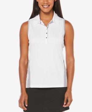 Pga Tour Performance Colorblocked Sleeveless Polo Top