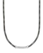 Diamond Black Bar Collar Necklace (1/3 Ct. T.w.) In Sterling Silver