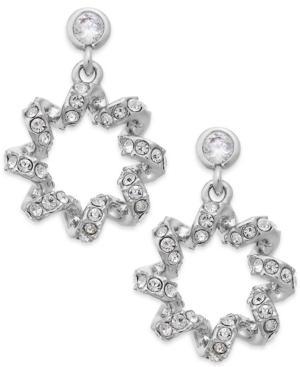 Eliot Danori Silver-tone Crystal Swirl Stud Earrings