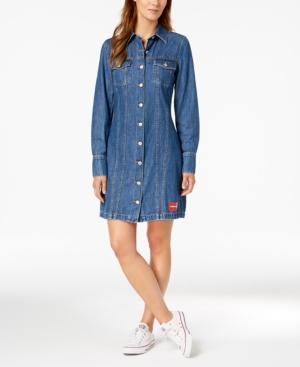Calvin Klein Jeans Long-sleeve Cotton Denim Dress