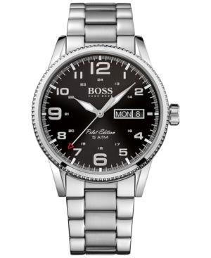 Boss Men's Pilot Vintage Stainless Steel Bracelet Watch 44mm 1513327