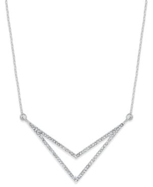 Inc International Concepts Silver-tone Open Chevron Pave Statement Necklace, Only At Macy's