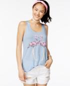Hybrid Juniors' Flamingo Graphic Tank Top & Headband