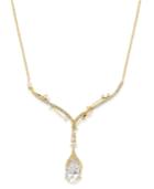 Eliot Danori Gold-tone Crystal And Pave Lariat Necklace, Only At Macy's