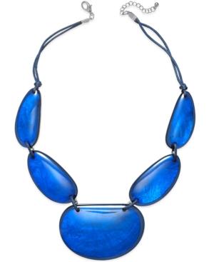 Style & Co. Blue Shell Frontal Necklace
