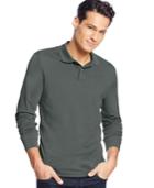 Tasso Elba Big And Tall Signature Long-sleeve Polo, Only At Macy's