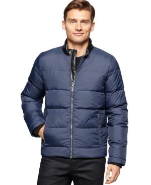 Calvin Klein Nylon Jacket With Faux Leather Collar