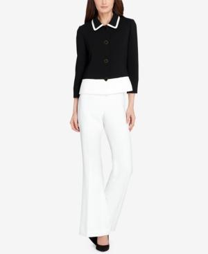 Tahari Asl Colorblocked Flared Pantsuit