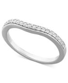 Diamond Contour Band Ring In 14k White Gold (1/6 Ct. T.w.)