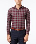 Bar Iii Men's Slim-fit Wine Oversize Gingham Wear Me Out Dress Shirt, Only At Macy's